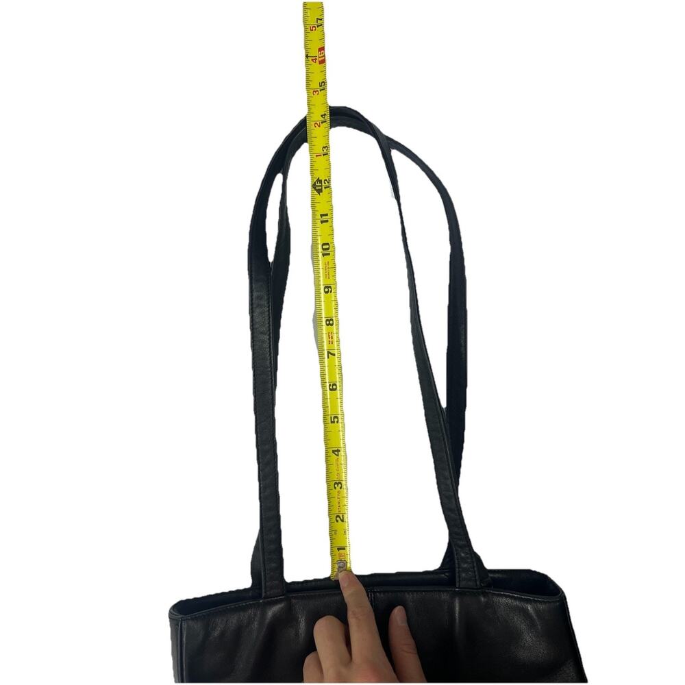 Vintage Genuine Leather Crossbody Purse By Etienne Aigner Black Classic Handbag - Picture 7 of 10